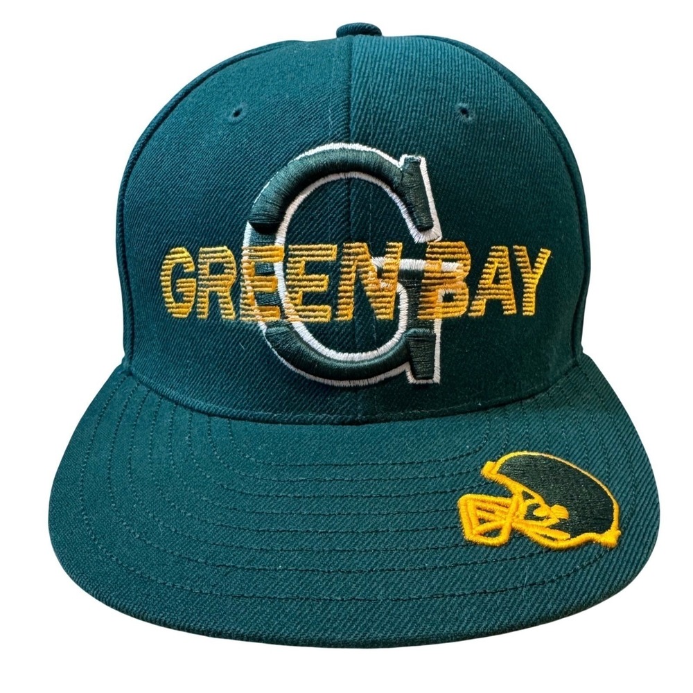 Vintage City Hunter Green Bay Packers Football Hat Forest Green Mens Large